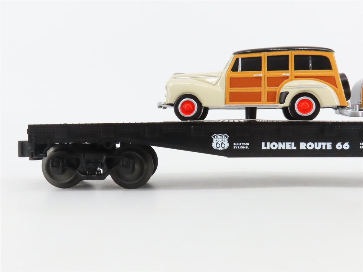 O Gauge 3-Rail Lionel #6-17549 Route 66 Flat Car w/ Ford Wagon &amp; Trailer