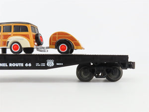 O Gauge 3-Rail Lionel #6-17549 Route 66 Flat Car w/ Ford Wagon & Trailer