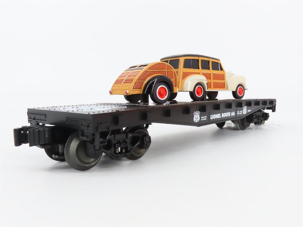 O Gauge 3-Rail Lionel #6-17549 Route 66 Flat Car w/ Ford Wagon &amp; Trailer