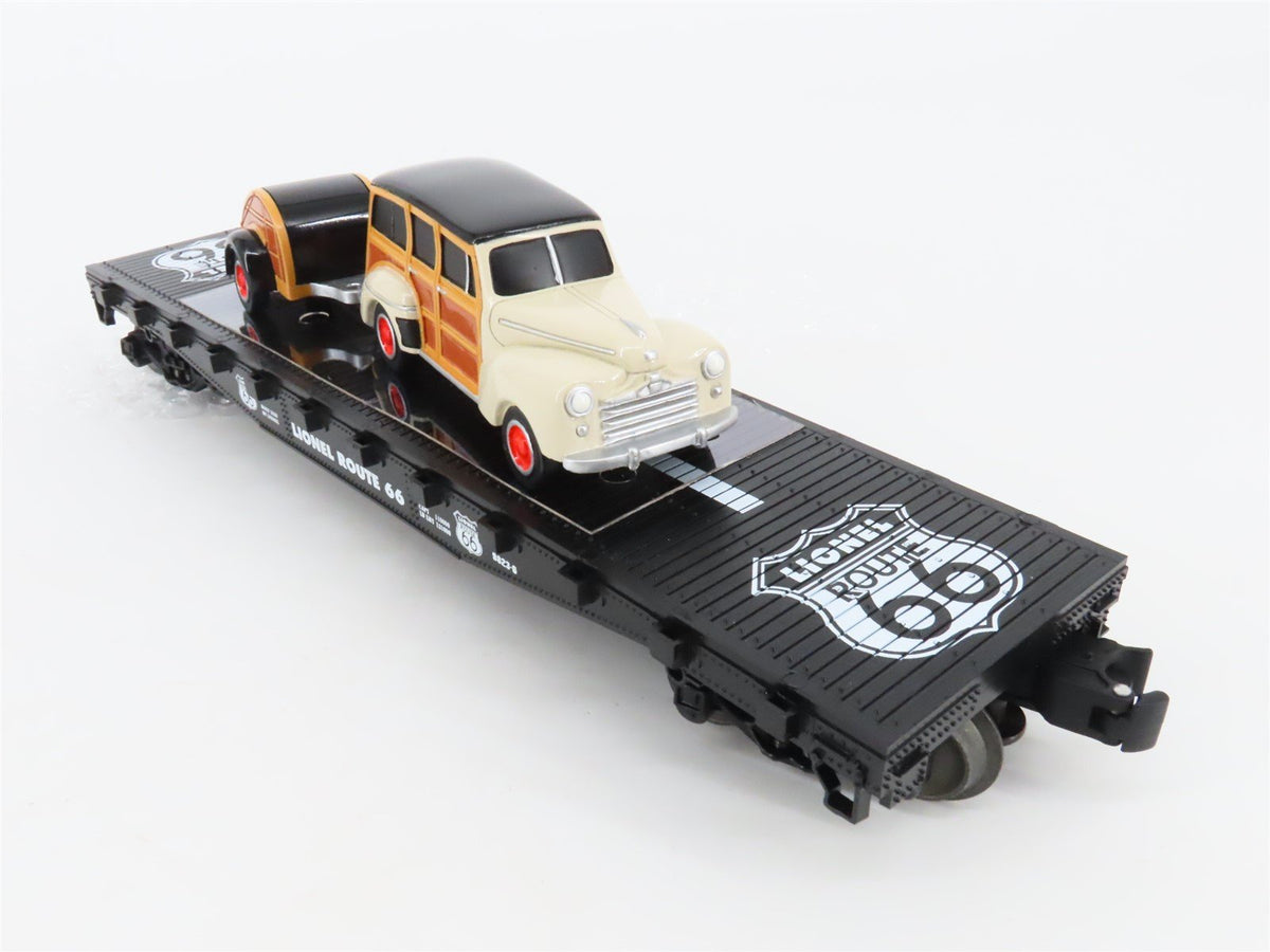 O Gauge 3-Rail Lionel #6-17549 Route 66 Flat Car w/ Ford Wagon &amp; Trailer