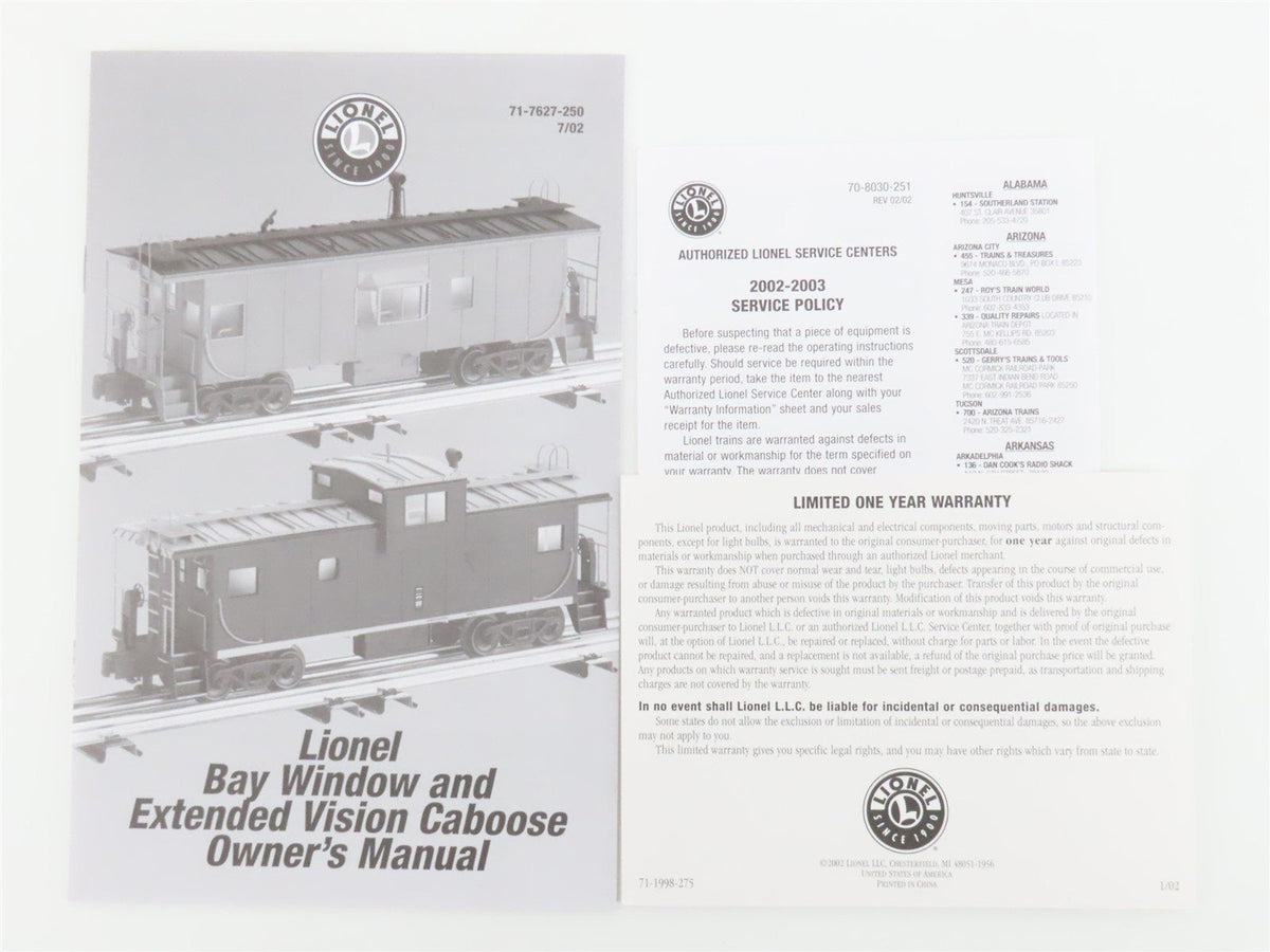 O Gauge 3-Rail Lionel #6-17639 C&amp;O Chessie System EV Caboose w/ Smoke &amp; Lights