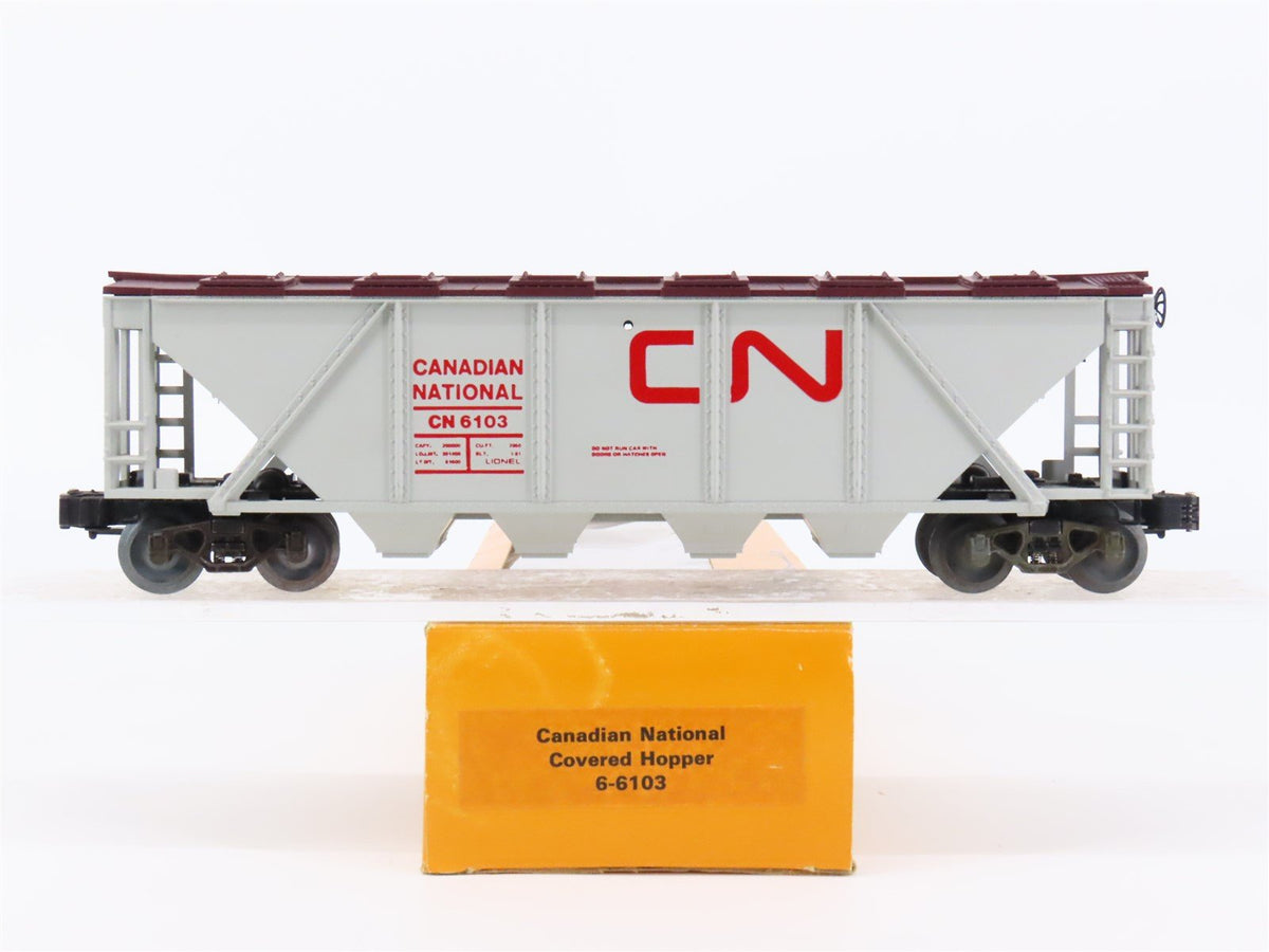 O Gauge 3-Rail Lionel 6-6103 CN Canadian National 4-Bay Covered Hopper #6103