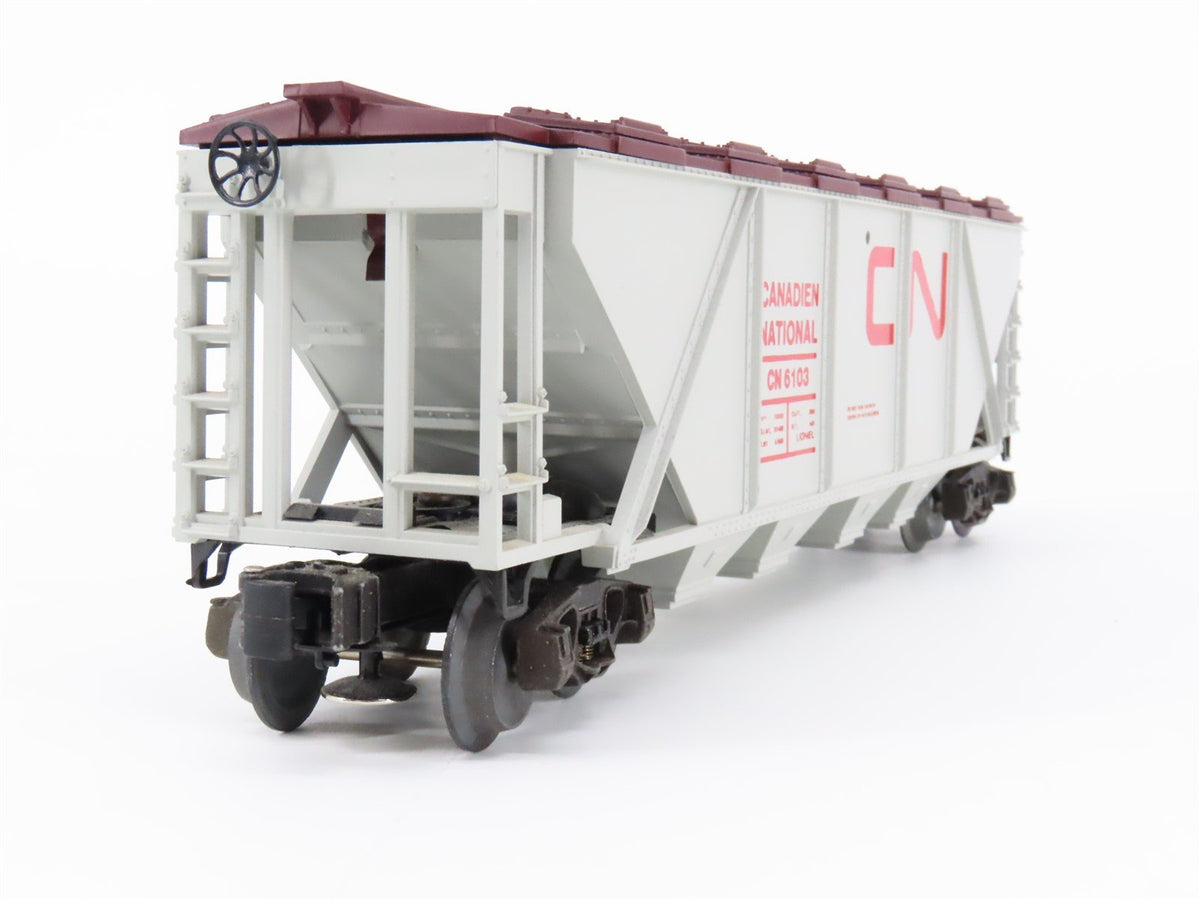 O Gauge 3-Rail Lionel 6-6103 CN Canadian National 4-Bay Covered Hopper #6103