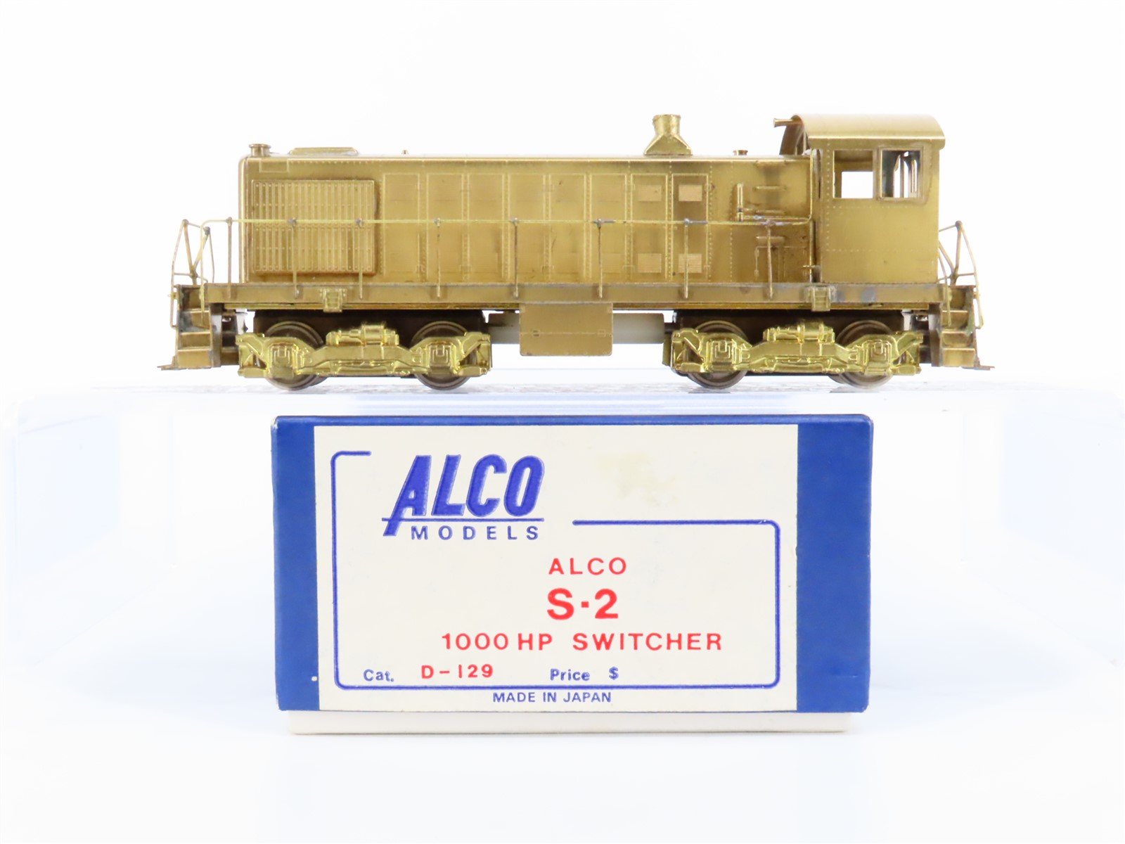 HO Scale ALCO Models D129 Unlettered S2 Diesel Locomotive BRASS