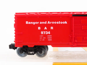 O Gauge 3-Rail Lionel 6-9734 BAR Bangor & Aroostook Single Door Box Car #9734