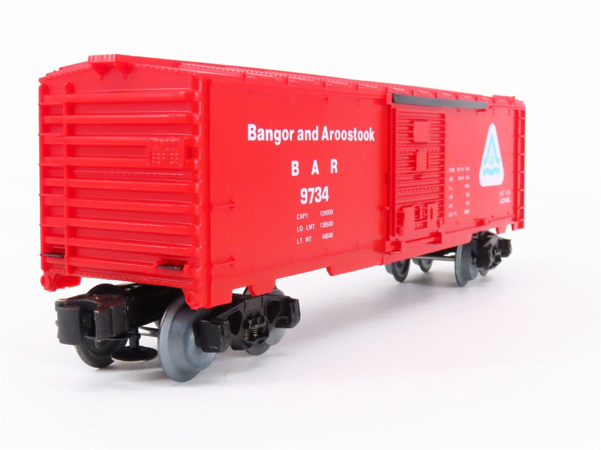 O Gauge 3-Rail Lionel 6-9734 BAR Bangor &amp; Aroostook Single Door Box Car #9734