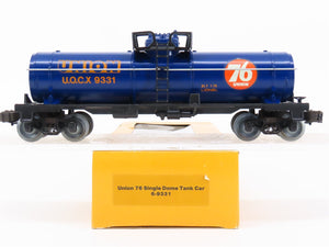 O Gauge 3-Rail Lionel 6-9331 UOCX Union 76 Single Dome Tank Car #9331