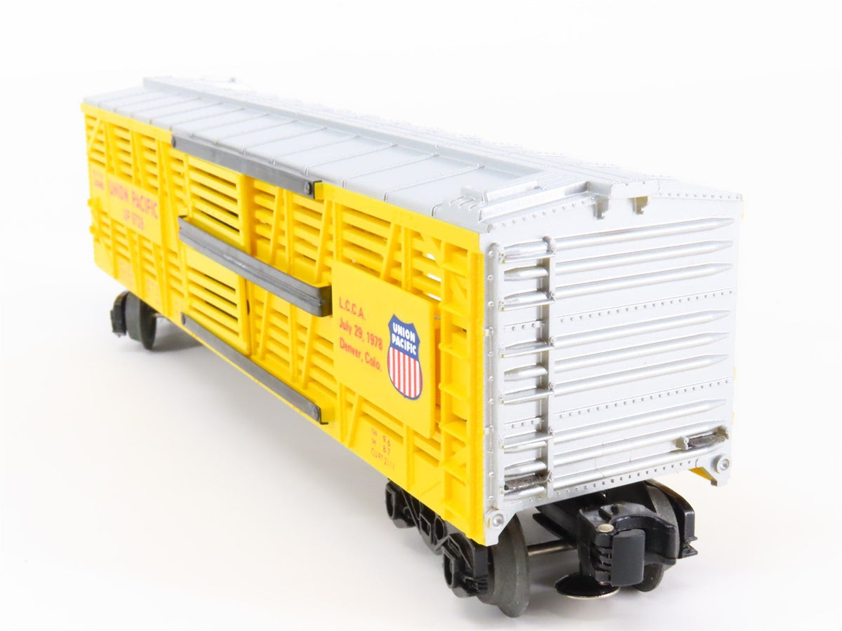 O Gauge 3-Rail Lionel 6-9728 UP Union Pacific LCCA Convention Stock Car #9728