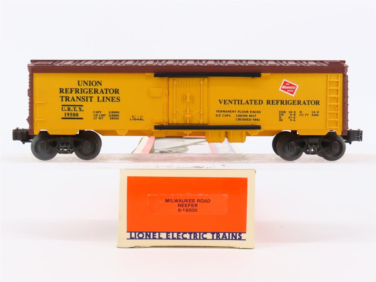 O Gauge 3-Rail Lionel 6-19500 URTX Milwaukee Road Reefer #19500