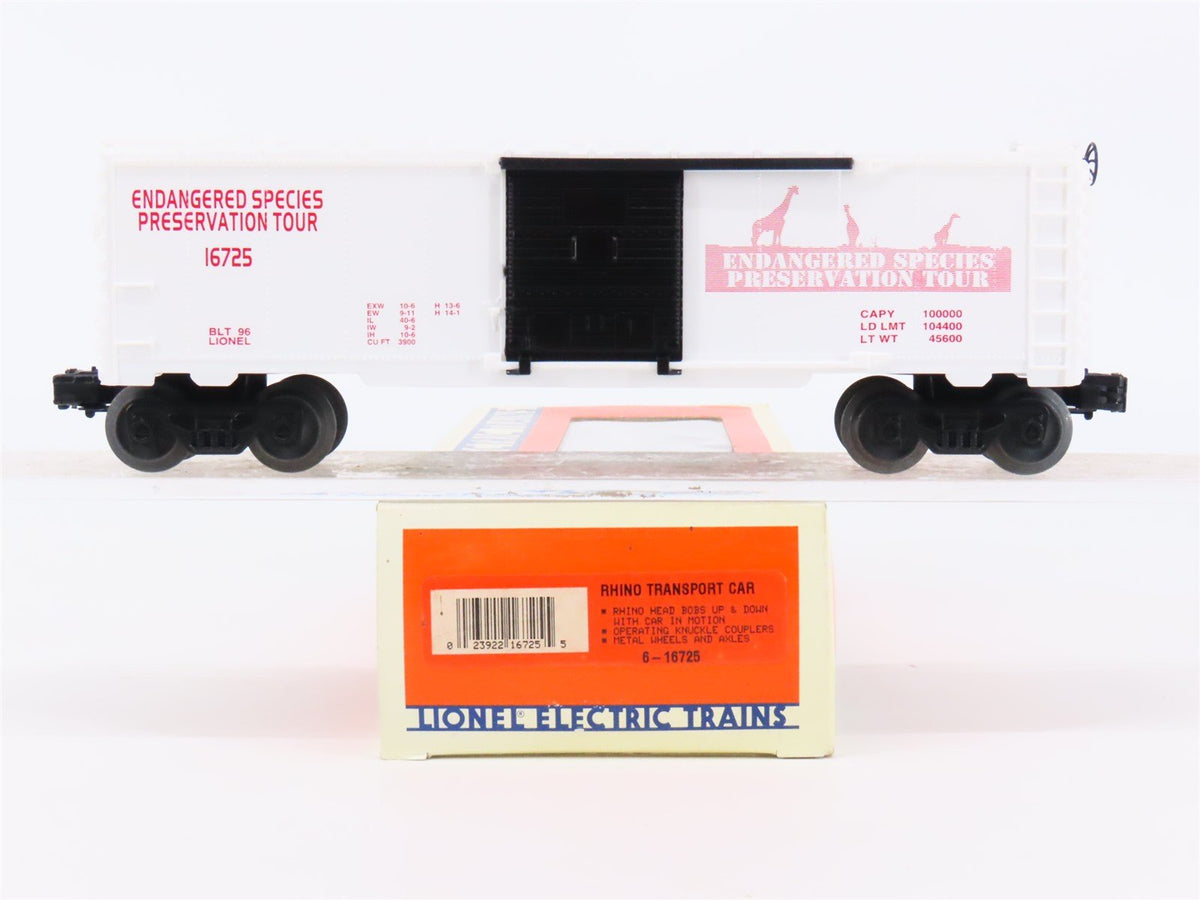 O Gauge 3-Rail Lionel 6-16725 Rhino Transport Animated Box Car #16725