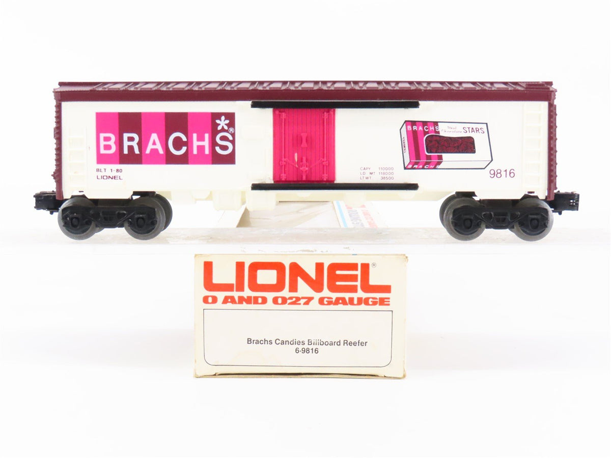 O Gauge 3-Rail Lionel 6-9816 Brach&#39;s Candies Billboard Reefer #9816