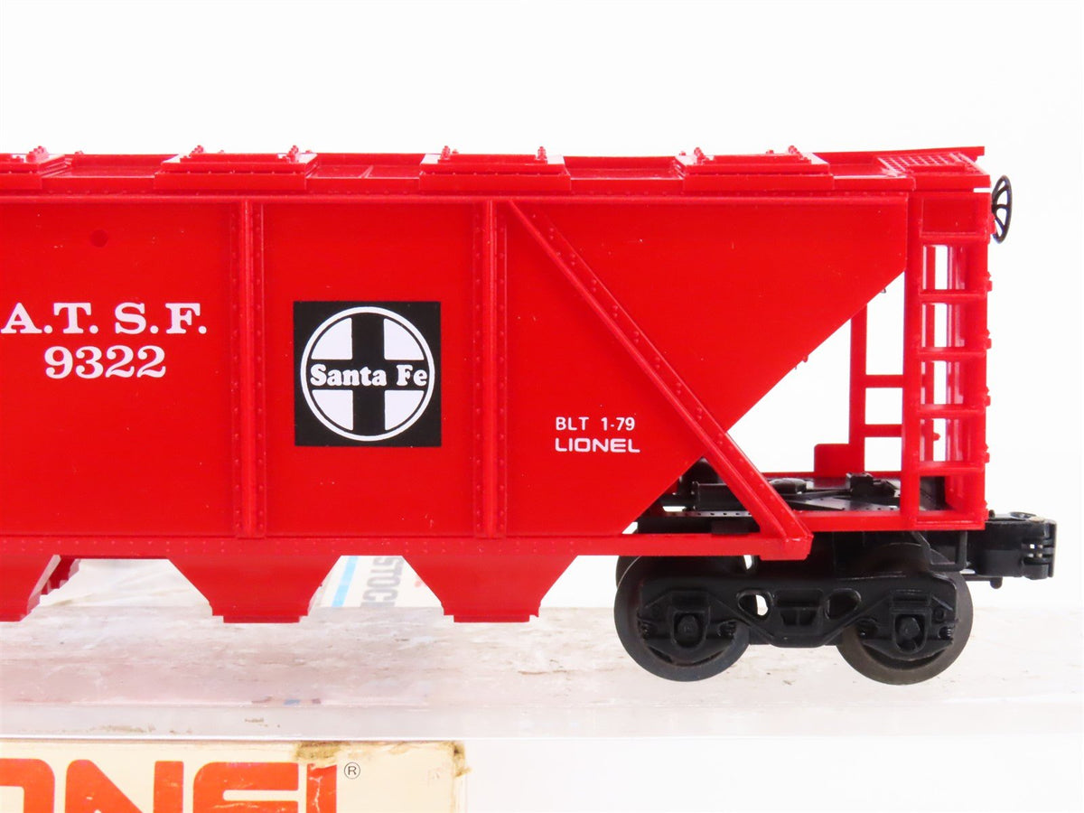 O Gauge 3-Rail Lionel 6-9322 ATSF Santa Fe Railroad 4-Bay Covered Hopper #9322