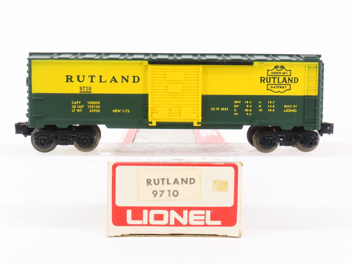 O Gauge 3-Rail Lionel 9710 RUT Rutland Railroad Single Door Box Car #9710