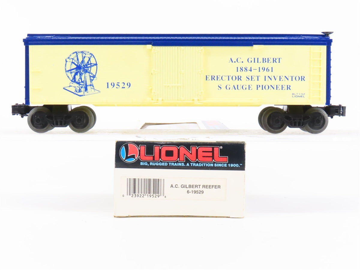 O Gauge 3-Rail Lionel 6-19529 A.C. Gilbert Inventor &amp; Pioneer Reefer #19529