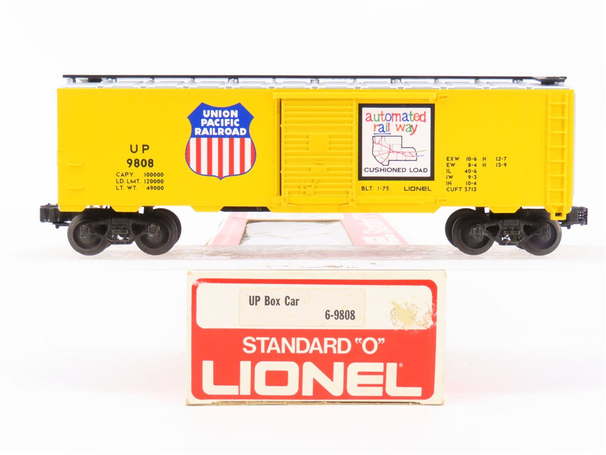 O Gauge 3-Rail Lionel 6-9808 UP Union Pacific Railroad Box Car #9808