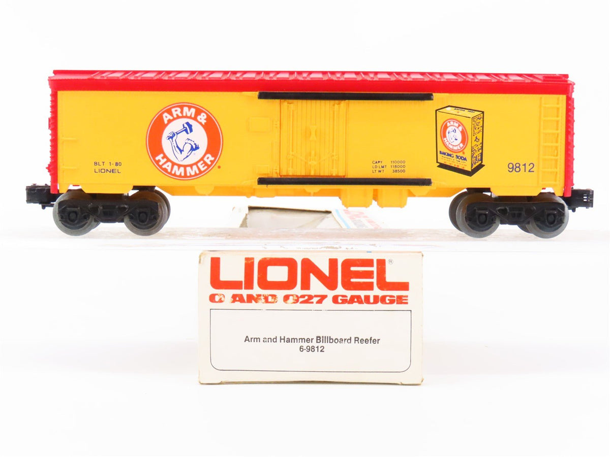 O Gauge 3-Rail Lionel 6-9812 Arm &amp; Hammer Baking Soda Billboard Reefer #9812