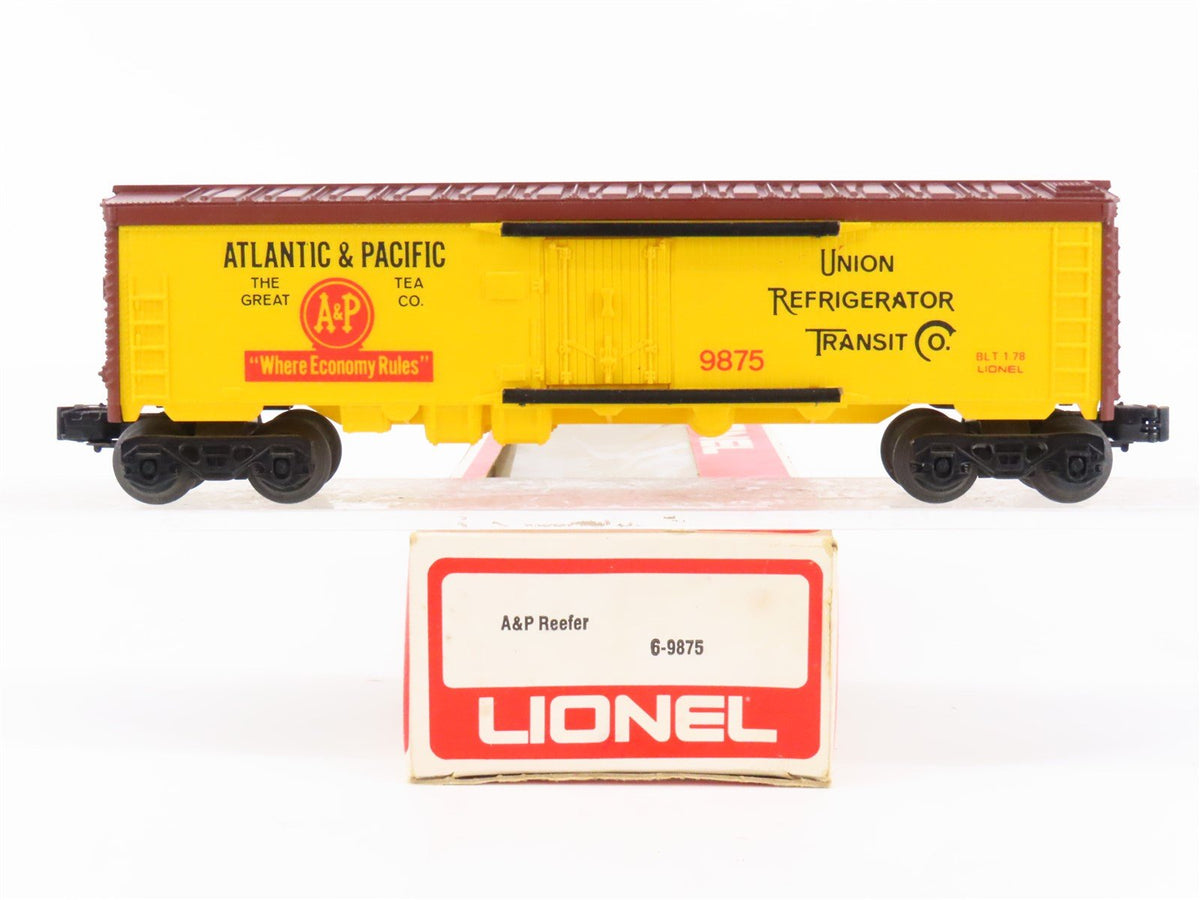 O Gauge 3-Rail Lionel 6-9875 URTC A&amp;P Atlantic &amp; Pacific Railroad Reefer #9875