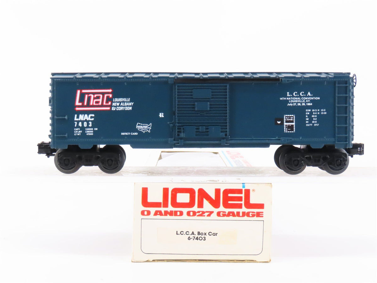 O Gauge 3-Rail Lionel 6-7403 LCCA LNAC Louisville New Albany &amp; Corydon Box Car