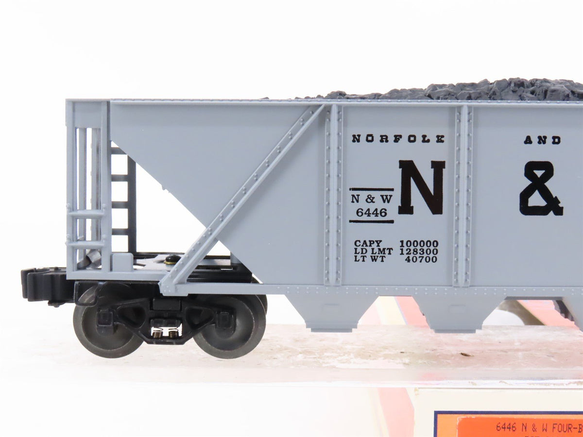 O Gauge 3-Rail Lionel 6-19329 N&amp;W Norfolk &amp; Western 4-Bay Open Hopper #6446