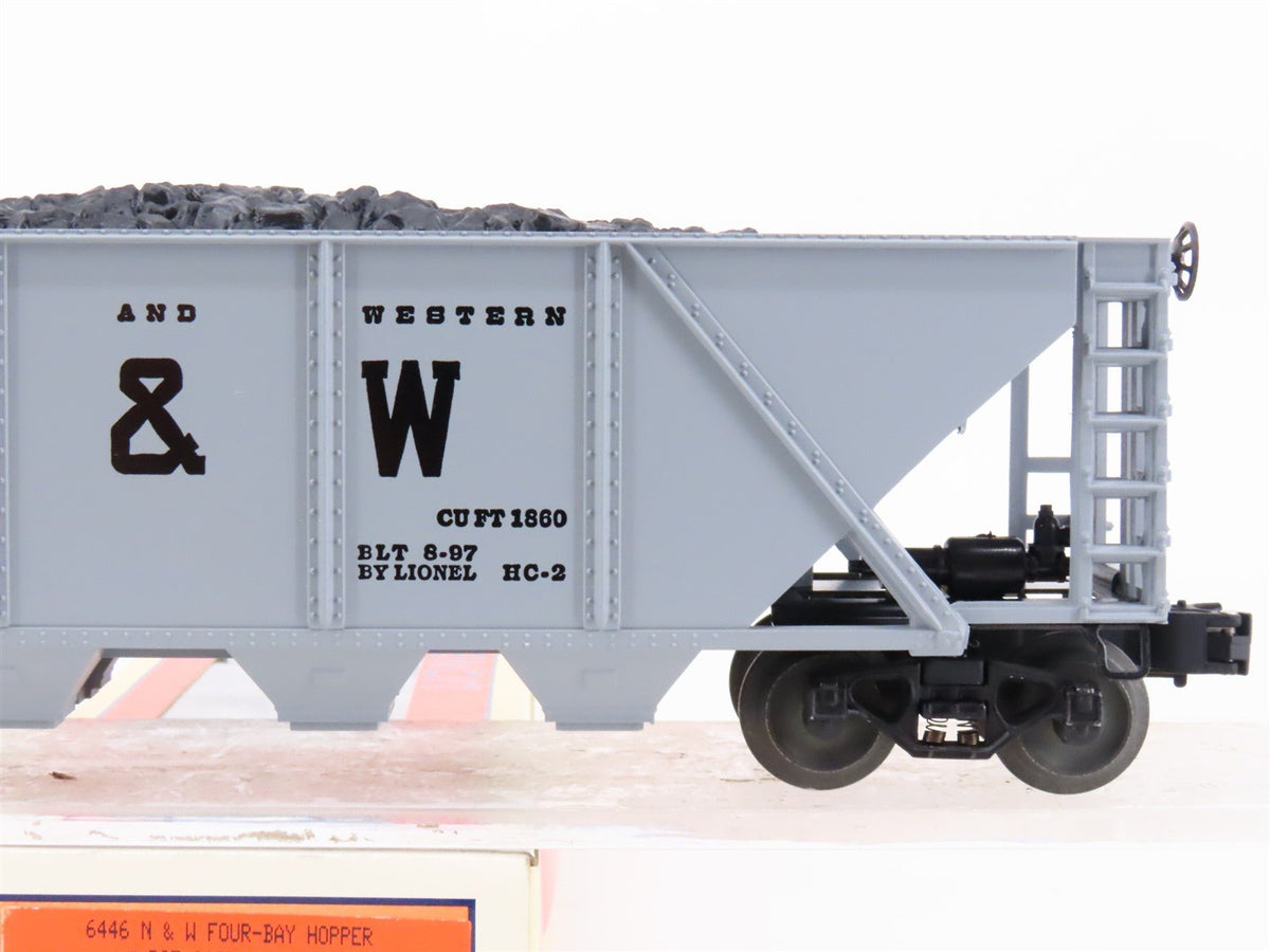 O Gauge 3-Rail Lionel 6-19329 N&amp;W Norfolk &amp; Western 4-Bay Open Hopper #6446