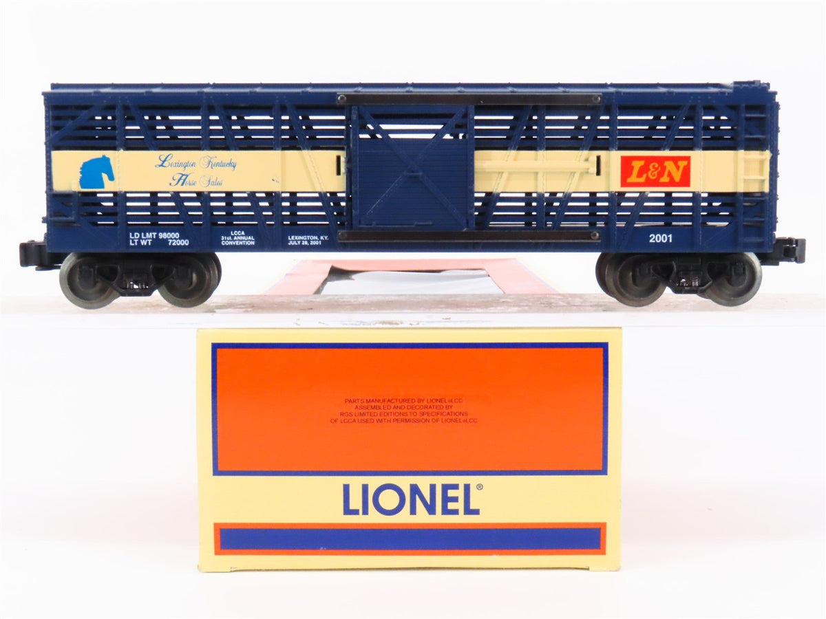 O Gauge 3-Rail Lionel LCCA L&amp;N Lexington Kentucky Horse Sales Stock Car #2001