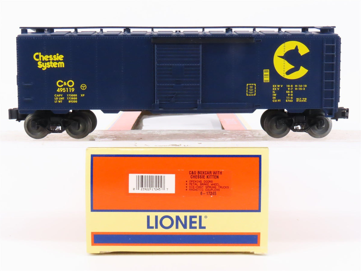 O Gauge 3-Rail Lionel 6-17245 C&amp;O Chessie System Single Door Box Car #495119