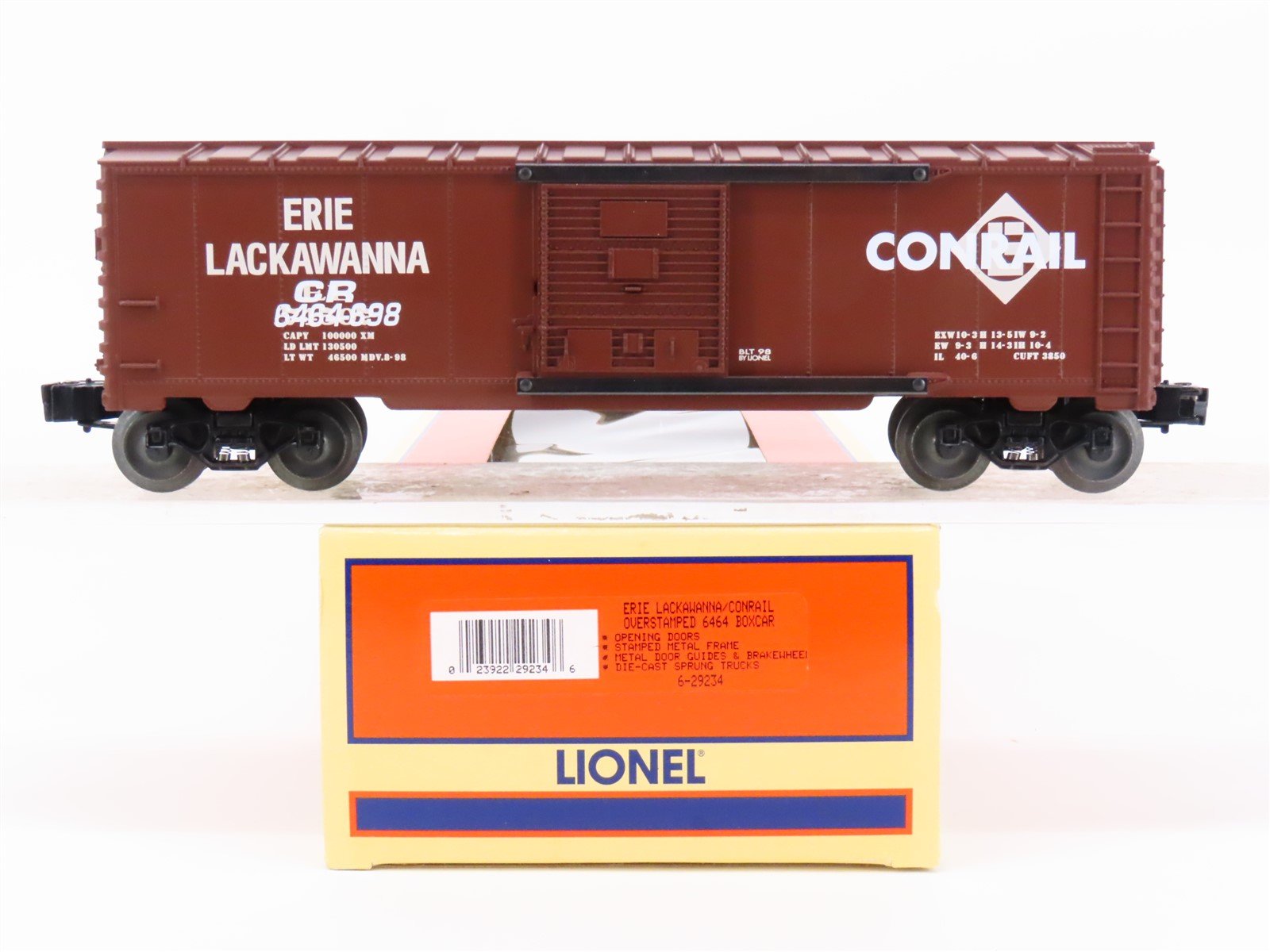 O Gauge 3-Rail Lionel 6-29234 EL Erie Lackawanna / CR Conrail Box Car #6464-698