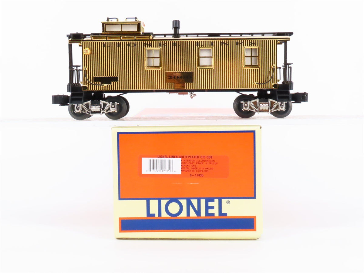 O Gauge 3-Rail Lionel 6-17635 Die-Cast Gold Plated Caboose #2000 w/ Lighting