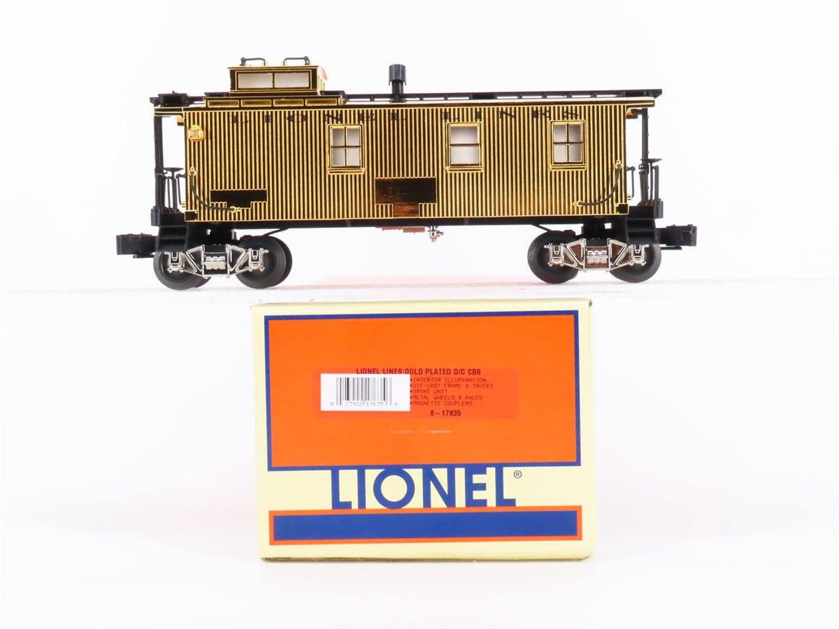 O Gauge 3-Rail Lionel 6-17635 Die-Cast Gold Plated Caboose #2000 w/ Lighting