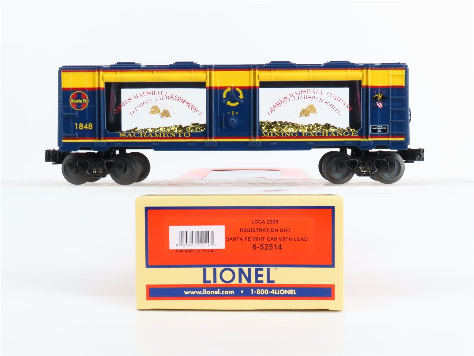 O Gauge 3-Rail Lionel 6-52514 LCCA 2009 ATSF James Marshall Co. Mint Car #1848