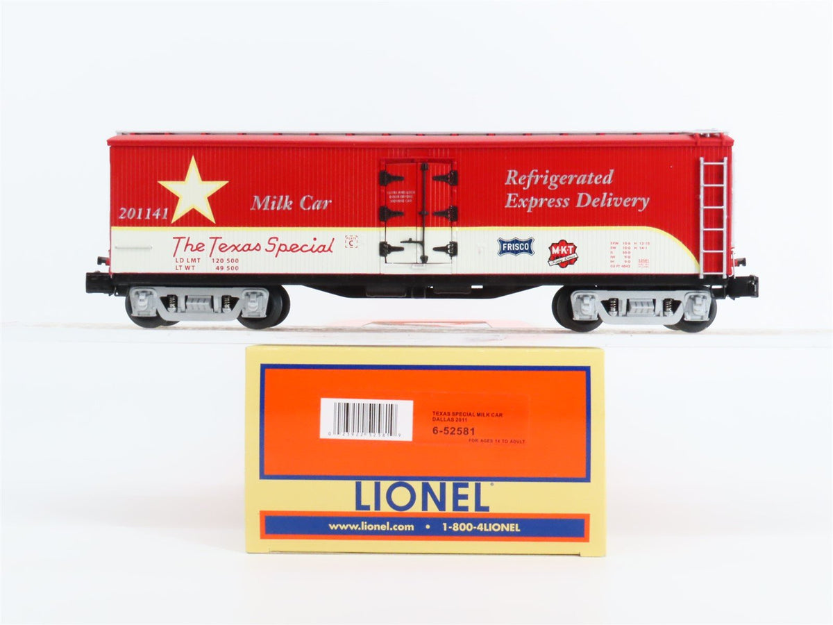 O Gauge 3-Rail Lionel 6-52581 Dallas 2011 Texas Special Milk Car #201141