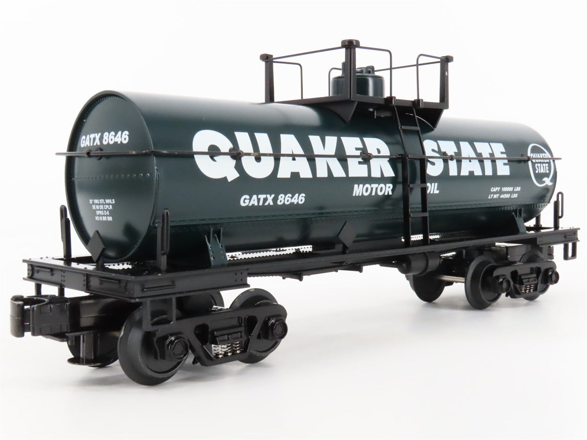 O Gauge 3-Rail MTH Rail King 30-8116 Die-Cast GATX Quaker State Tank Car #8646