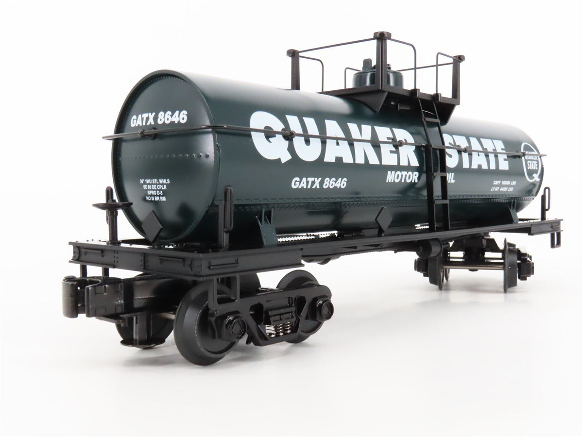 O Gauge 3-Rail MTH Rail King 30-8116 Die-Cast GATX Quaker State Tank Car #8646