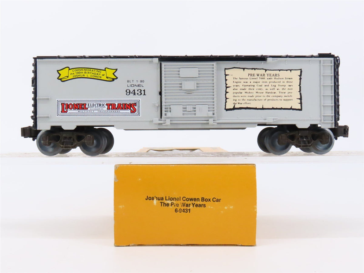 O Gauge 3-Rail Lionel 6-9431 Joshua Lionel Cowen Single Door Box Car #9431