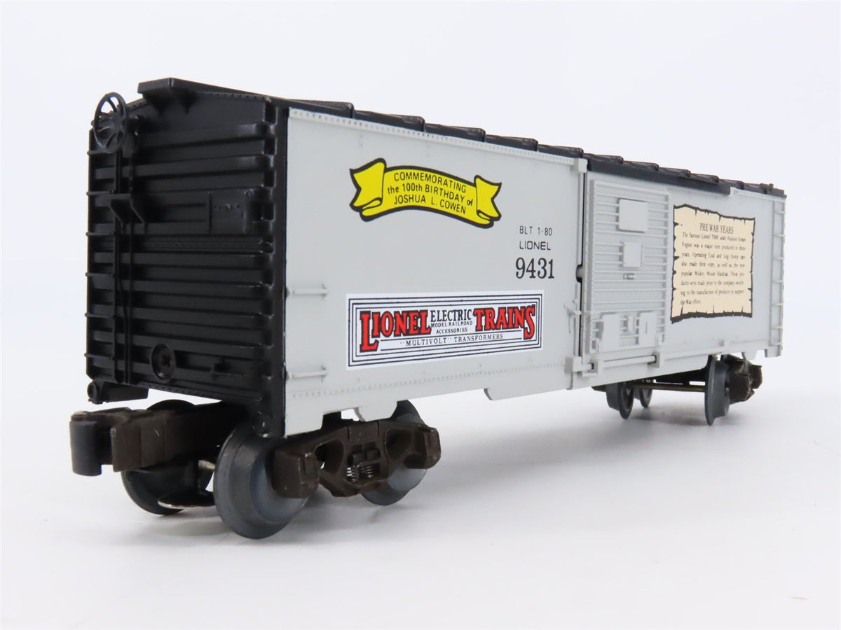 O Gauge 3-Rail Lionel 6-9431 Joshua Lionel Cowen Single Door Box Car #9431