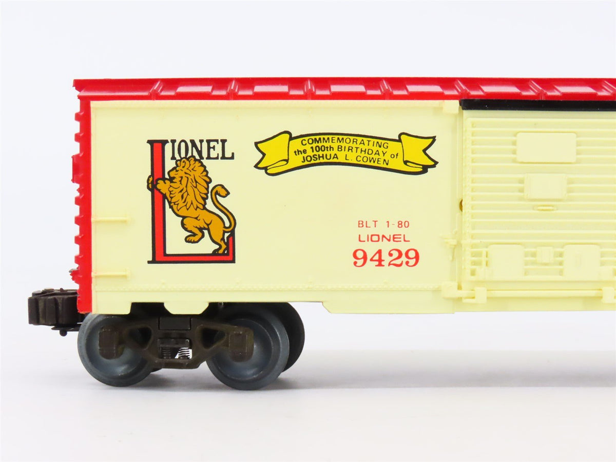 O Gauge 3-Rail Lionel 6-9429 Joshua Lionel Cowen Single Door Box Car #9429