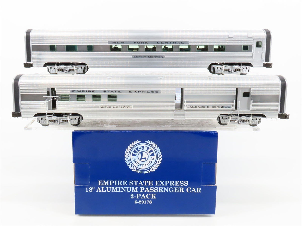 O Gauge 3-Rail Lionel 6-29178 Empire State Aluminum Passenger 2-Car Set