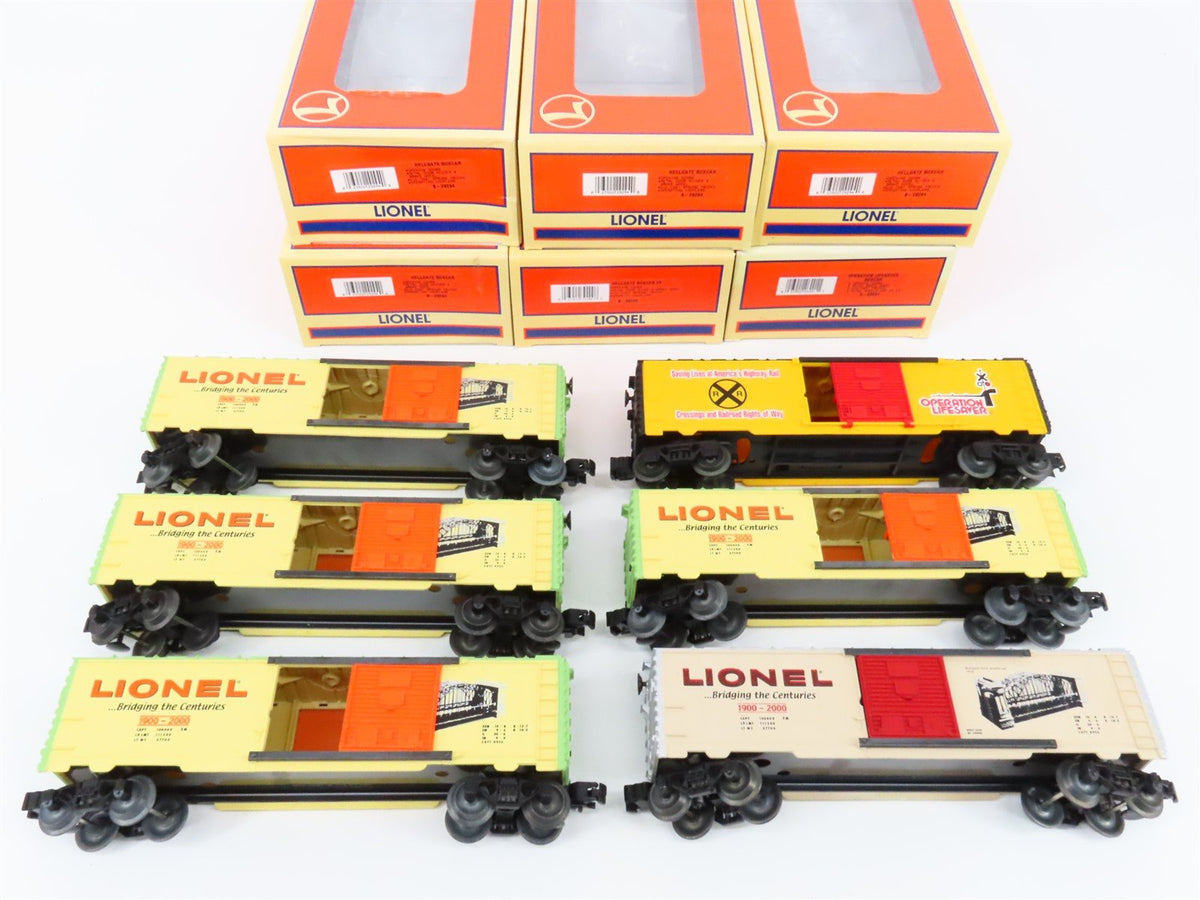 Lot of 6 O Gauge 3-Rail Lionel Operation Lifesaver/Lionel Anniversary Boxcars