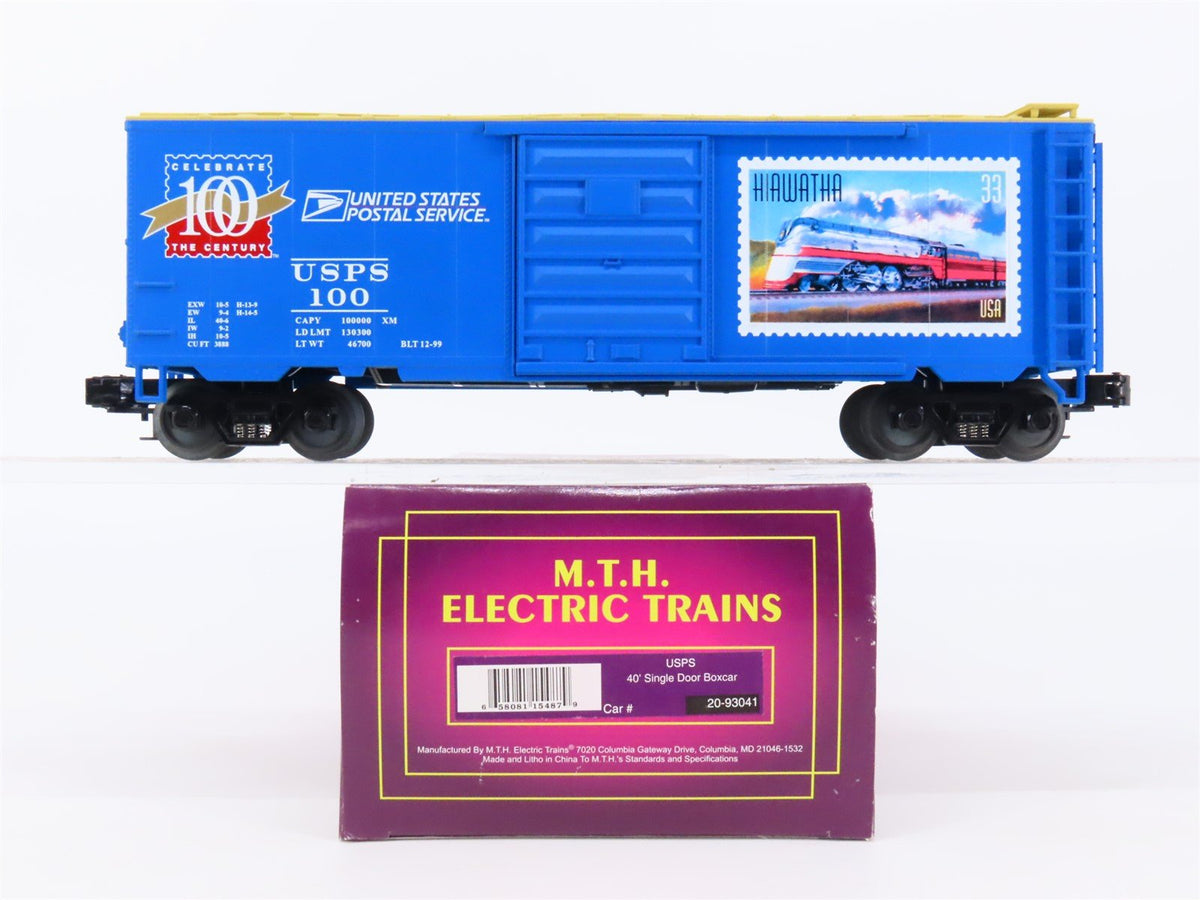 O Gauge 3-Rail MTH 20-93041 USPS United States Postal Office 40&#39; Box Car #100