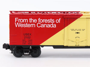 O Gauge 3-Rail MTH MTHRRC-2002 USEX Canfor Canadian Forest Products Reefer #2102