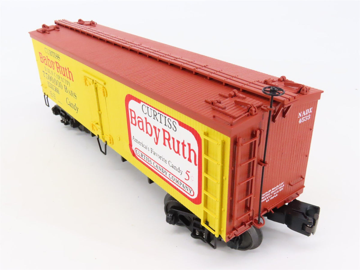 O Gauge 3-Rail MTH 20-94306 NADX Curtiss Baby Ruth 36&#39; Wood Reefer #4533