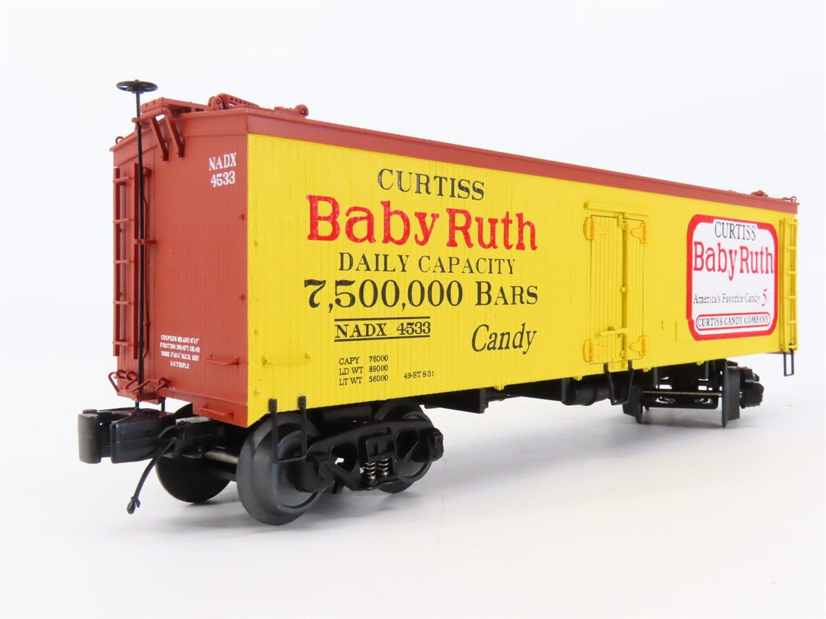 O Gauge 3-Rail MTH 20-94306 NADX Curtiss Baby Ruth 36&#39; Wood Reefer #4533