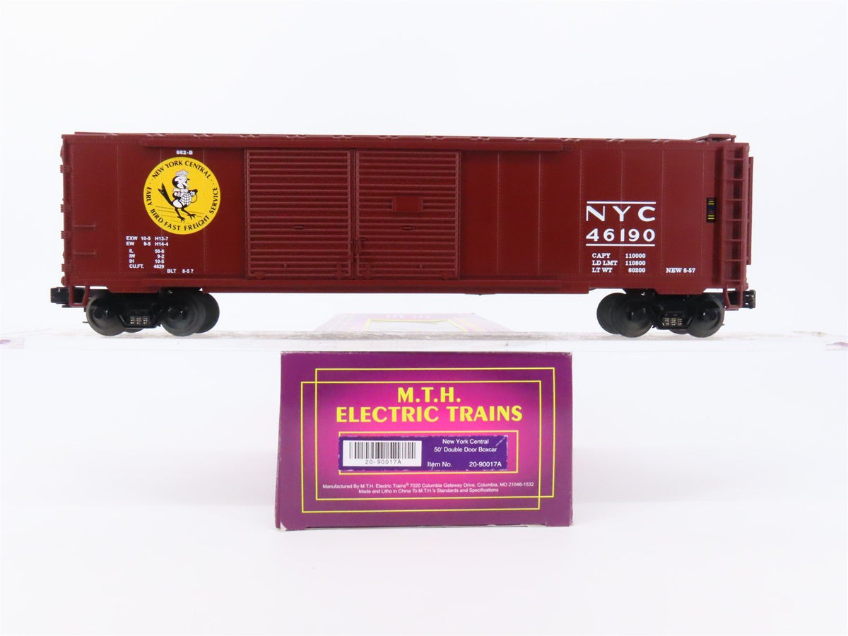 O Gauge 3-Rail MTH 20-90017A NYC New York Central 50&#39; Double Door Box Car #46190