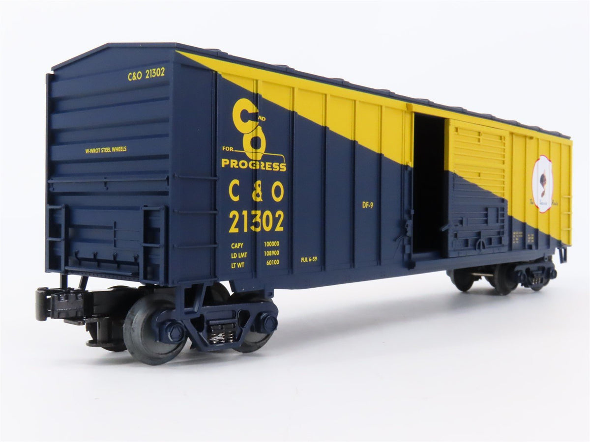 O Gauge 3-Rail MTH 20-93063 C&amp;O Chesapeake &amp; Ohio 50&#39; Single Door Box Car #21302