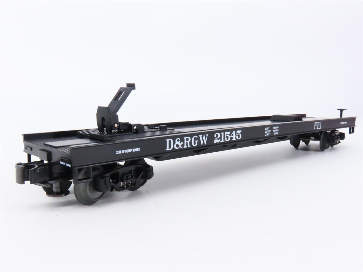 O Gauge 3-Rail MTH 20-98128 D&amp;RGW Rio Grande Flat Car #21545 w/ 40&#39; Trailer