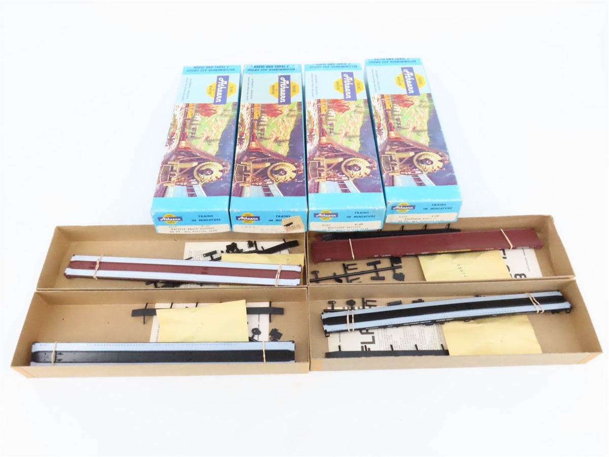 LOT of 4 HO Scale Athearn Kits PFF/SP/TTX All Purpose Flat Cars