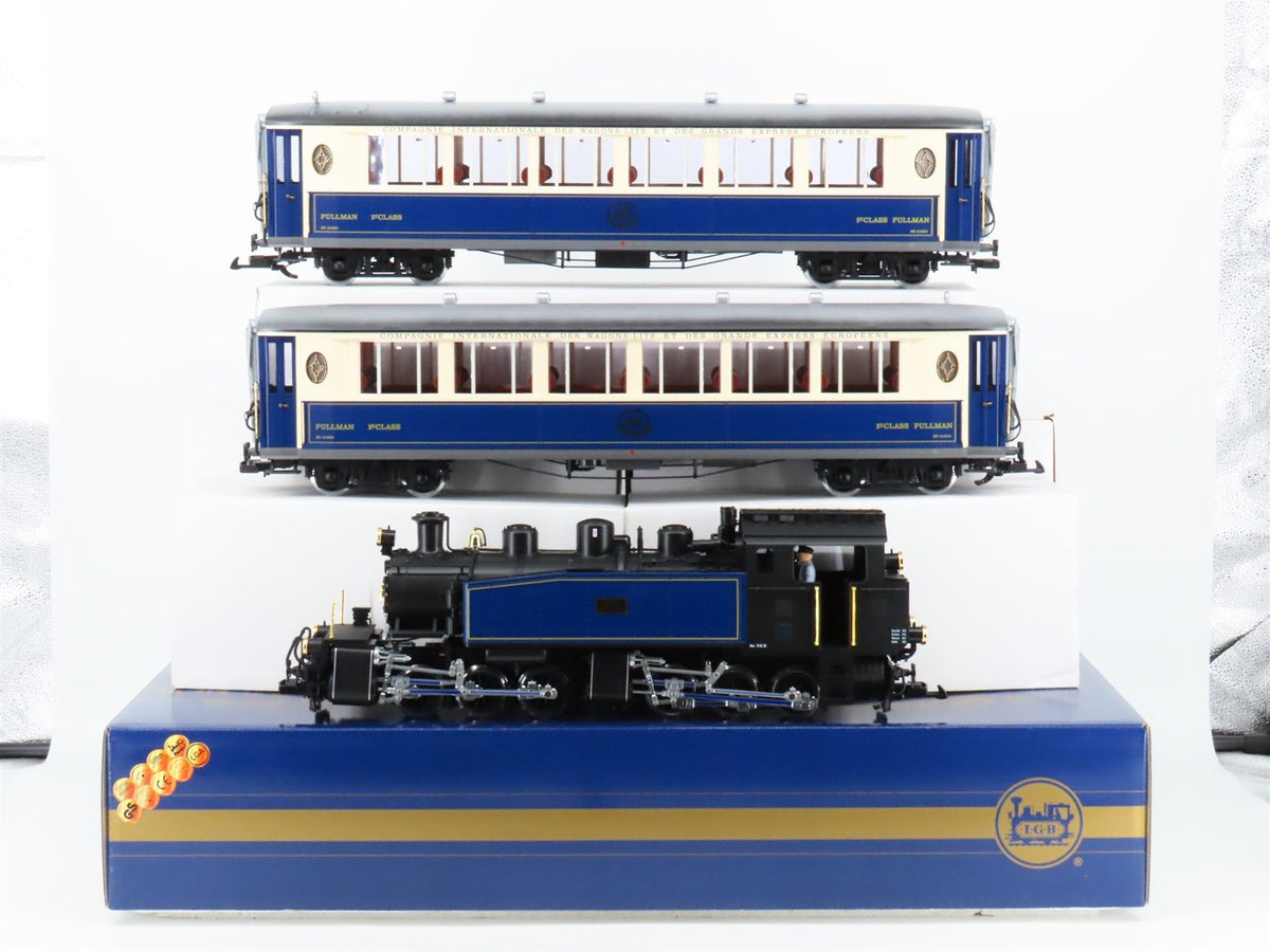 G Scale LGB 70685 Orient-Express Steam Loco &amp; Passenger 2-Car Set w/ Sound