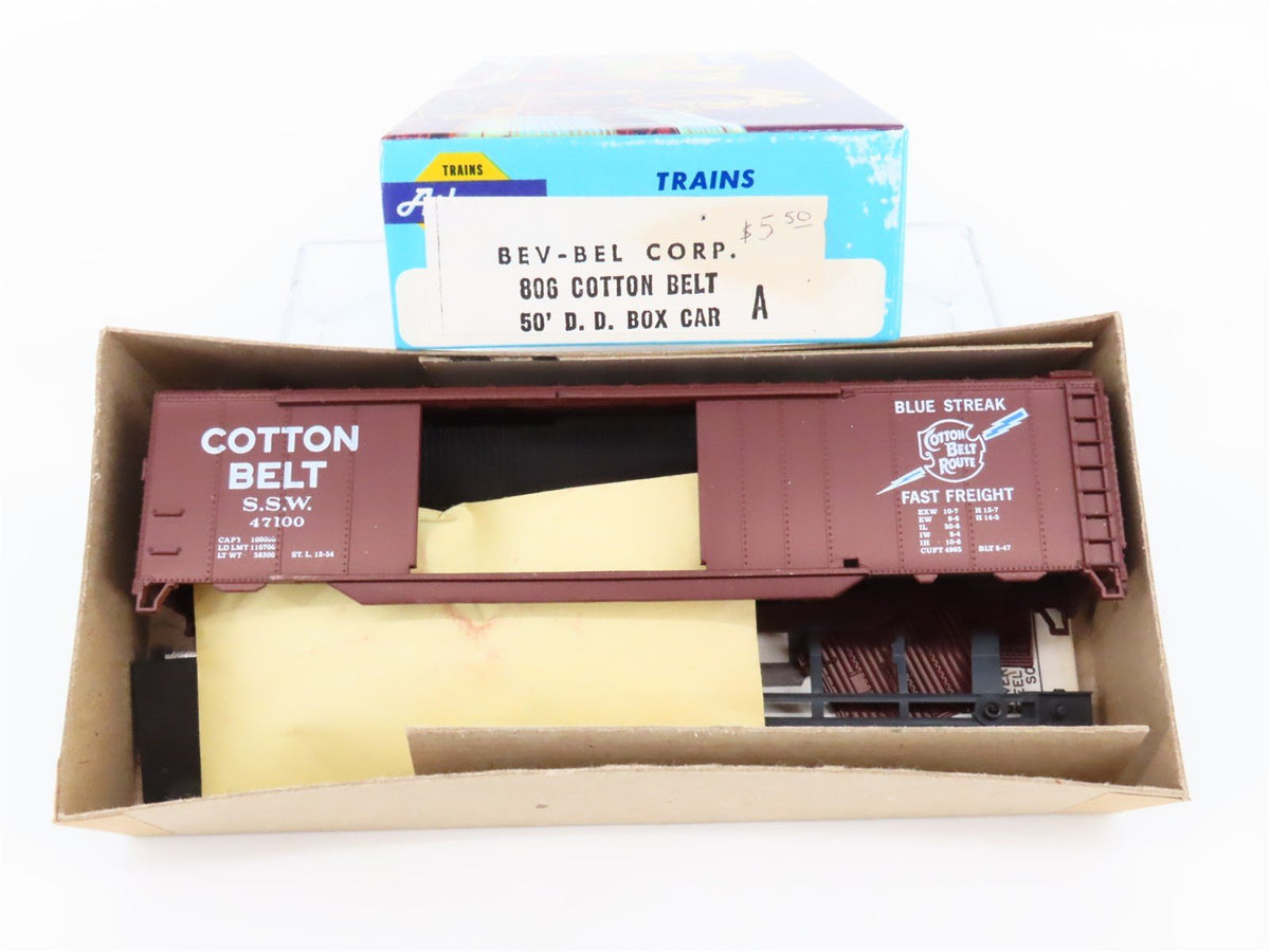 HO Athearn Bev-Bel Kit #806 SSW Cotton Belt 50&#39; Double Door Box Car #47100