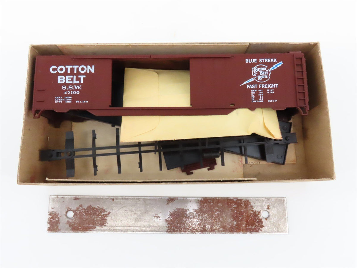 HO Athearn Bev-Bel Kit #806 SSW Cotton Belt 50&#39; Double Door Box Car #47100