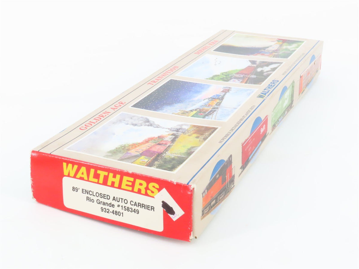 HO Scale Walthers Kit #932-4801 TTGX Rio Grande 89&#39; Auto Carrier #158349 -Sealed